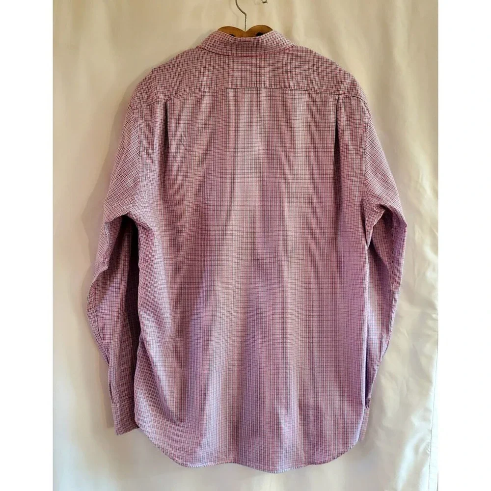 Polo Ralph Lauren Men's Button Down Shirt Size Large Pink And Blue Cotton